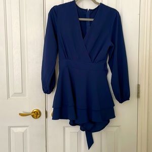 Short navy blue romper